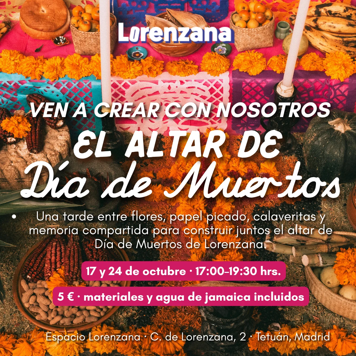 Ven a Crear con nosotros el altar de Día de Muertos - 24 de octubre